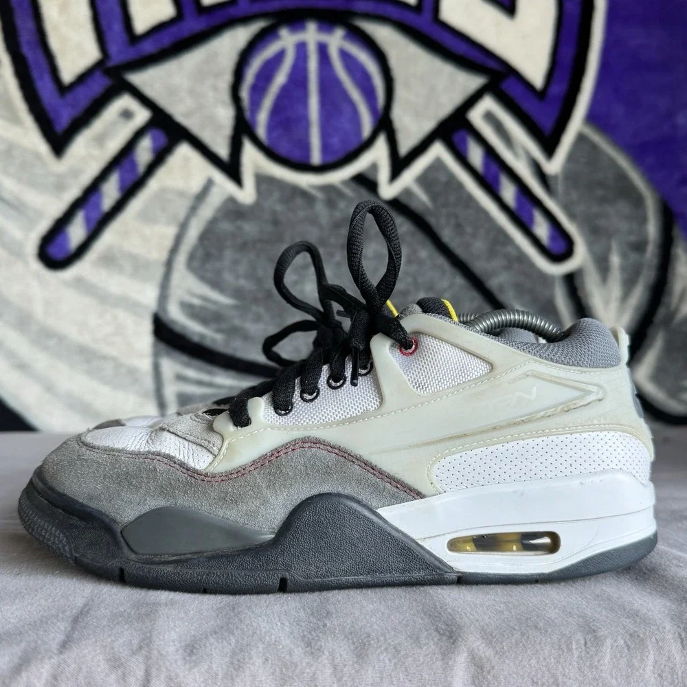 Size 8.5 - Nike Air Jordan 4 RM PRM Shoes White Black Fire Red IB8052-100
